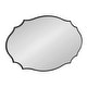 preview thumbnail 70 of 70, Kate and Laurel Leanna Scalloped Oval Wall Mirror 24x36 - Black