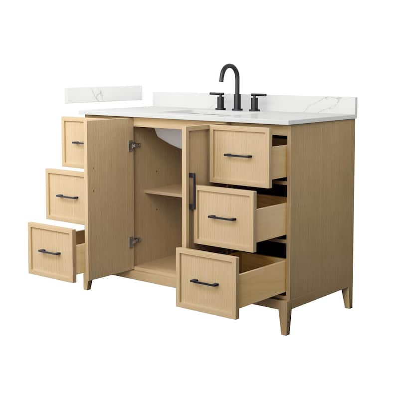 Elan 48-inch Single Vanity, 3 Hole Quartz Top