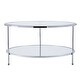 preview thumbnail 5 of 12, SEI Furniture Rainier Round Metal and Glass Coffee Coffee Table