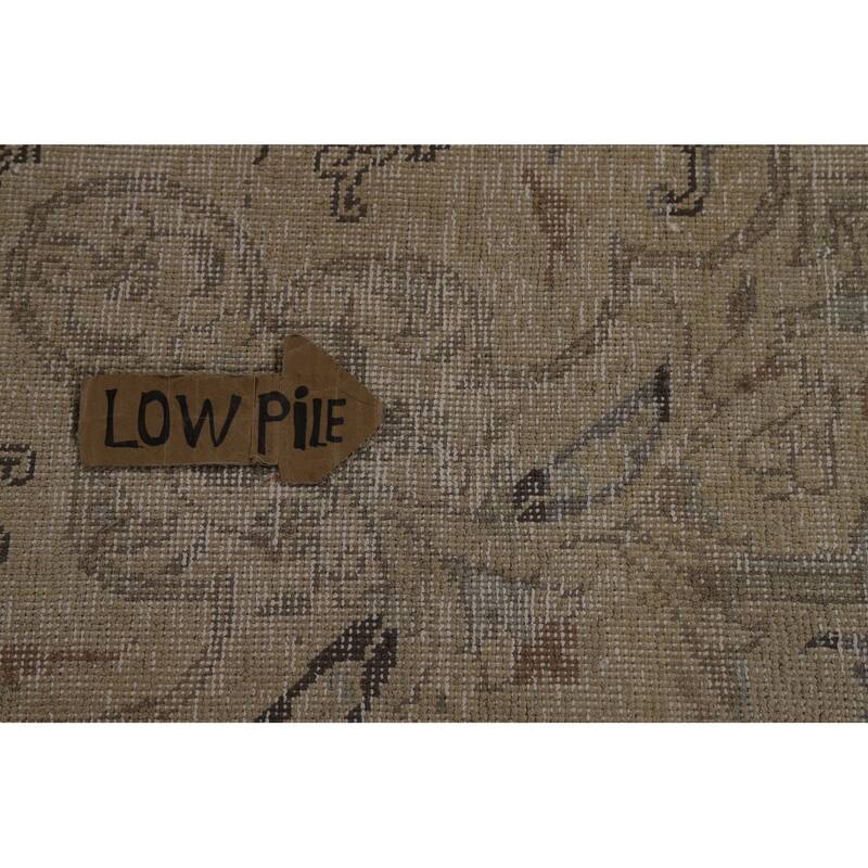 Medallion Tabriz Persian Vintage Rug Hand-Knotted Wool Carpet - 9'9" x 12'8"