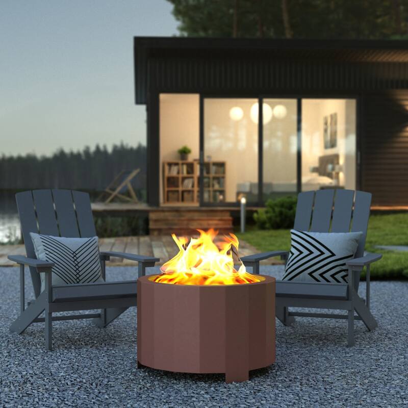 Commercial Grade Outdoor Smokeless Wood Burning Portable Fire Pit - 19.5" or 27"
