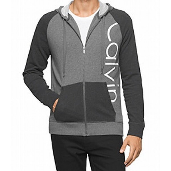 calvin klein men's zip up sweater