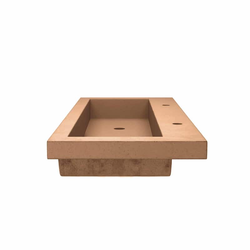 Trough 48-inch NativeStone Drop-in Double Bathroom Sink - 48" x 19" x 5"
