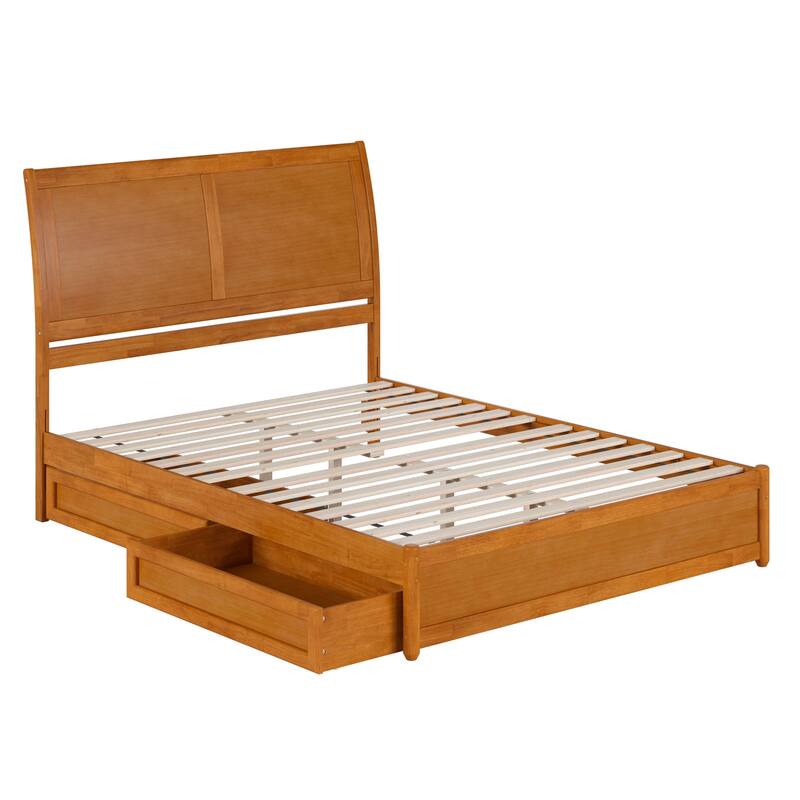 Andorra Platform Bed with Panel Footboard and Storage Drawers