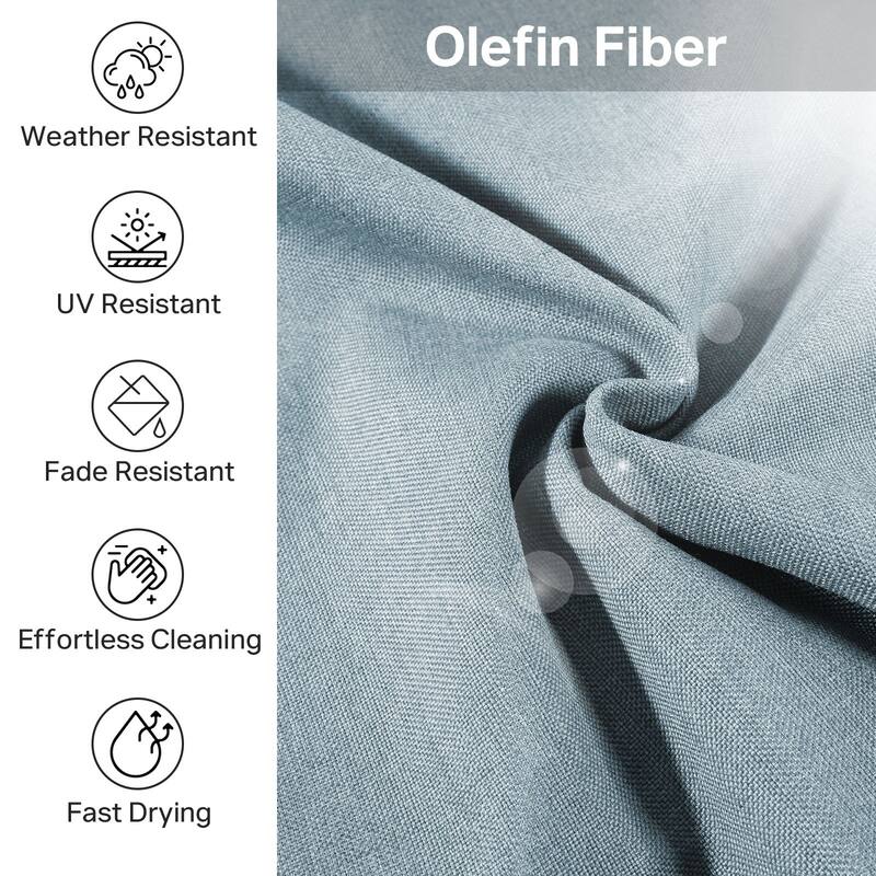 22" W x 24" D x 6" T Outdoor Lounge Chair Replacement Cushion Set Water and Fade Resistant