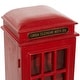 preview thumbnail 16 of 18, Red Wooden Vintage London Booth 2 Shelf Telephone Storage Unit