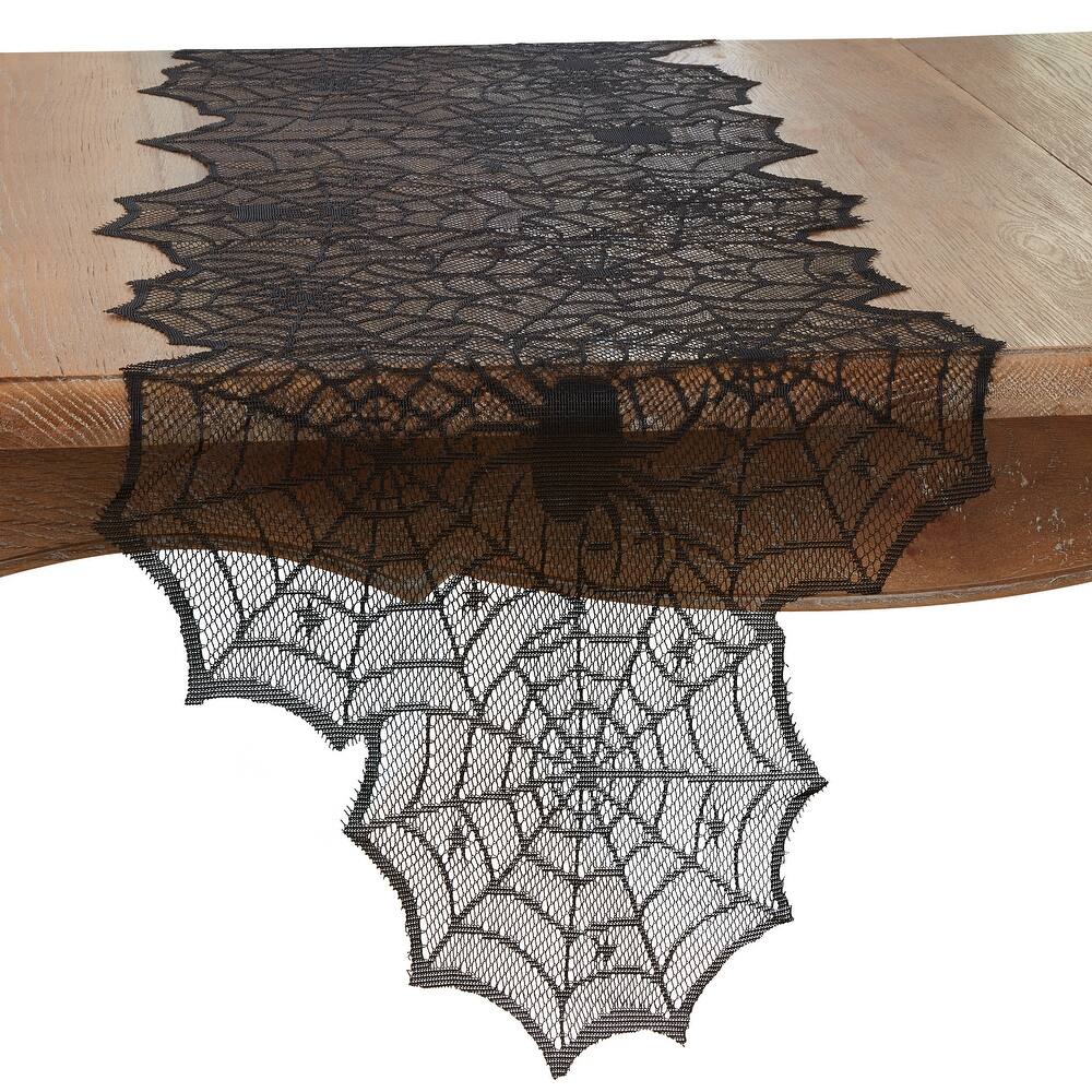 Ghostly Charm Spiderweb Net Table Runner - 18" x 72"