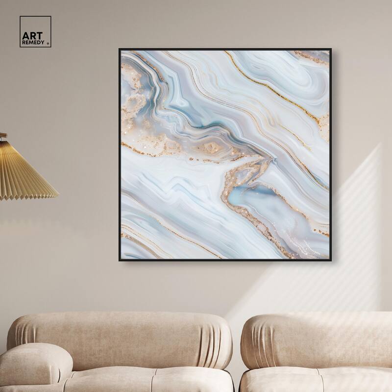 Icy Glitter Stone I Canvas by Art Remedy