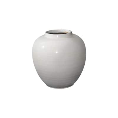 Artissance 12.6"H Creamy White Ceramic Apple Shaped Pot Large - 10" L x 10" W x 12.6" H