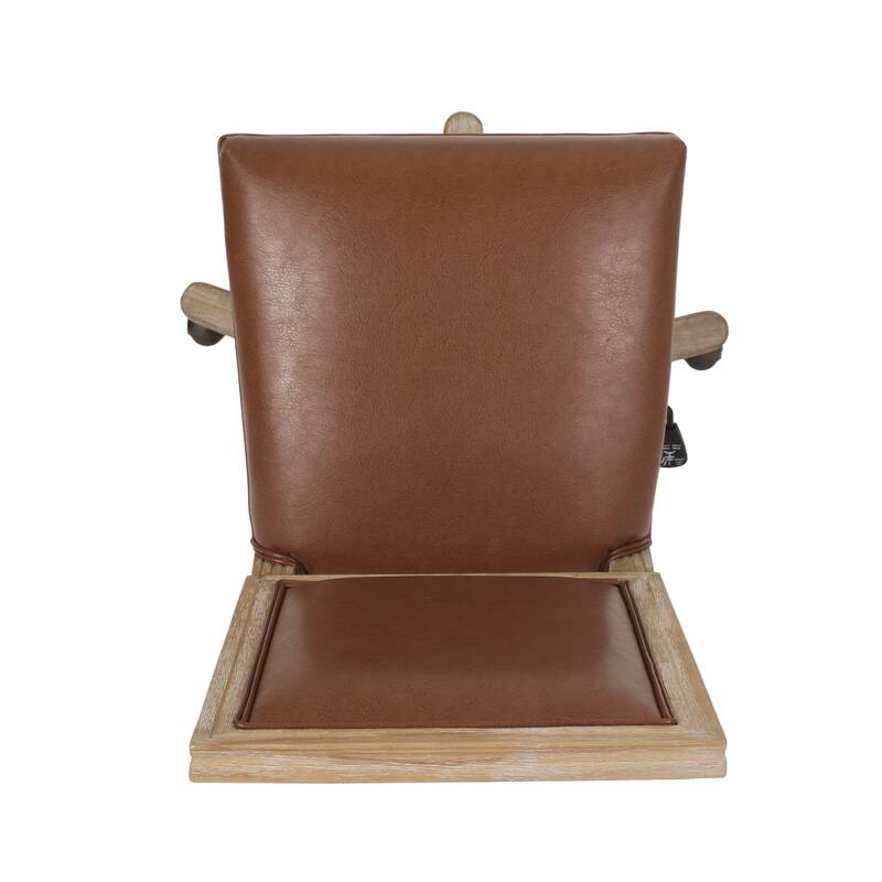 Sandine Upholstered Swivel Office Chair by Christopher Knight Home