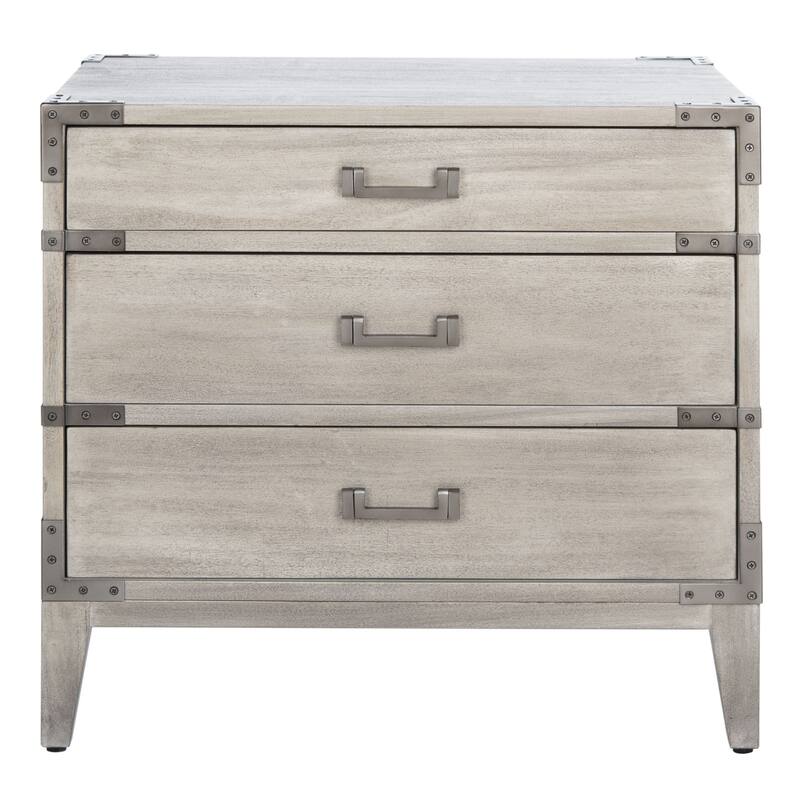 SAFAVIEH Couture Girija 3-Drawer Wood Nightstand