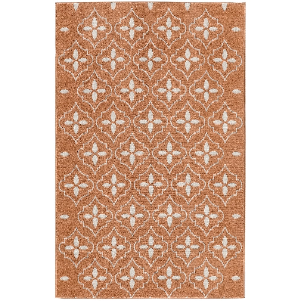 Nourison Sandy Indoor / Outdoor Blue Moroccan Area Rug