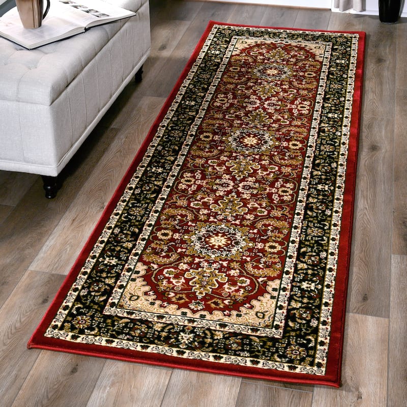 Persian Collection Red Traditional Area Rug - 2'8'' X 8'1''