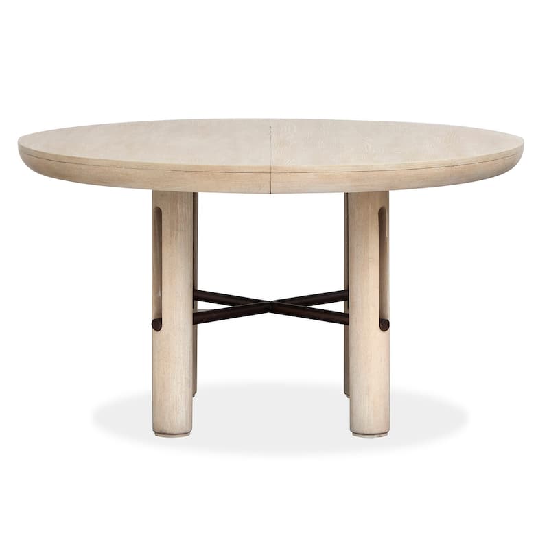 Salt Life Home Sunset Cove Sanibel Brown Extendable Round Dining Table - 54''W x 54''D x 30''H