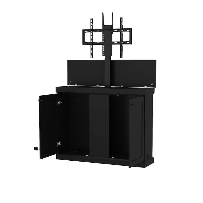 Electric Lift TV Cabinet with Remote Control Fits 50 Inch TVs Modern Media Console