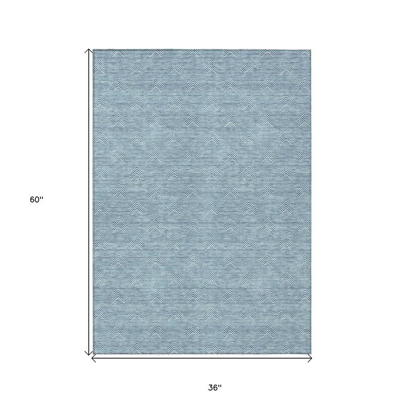 HomeRoots Geometric Transitional Rectangle Outdoor Rug