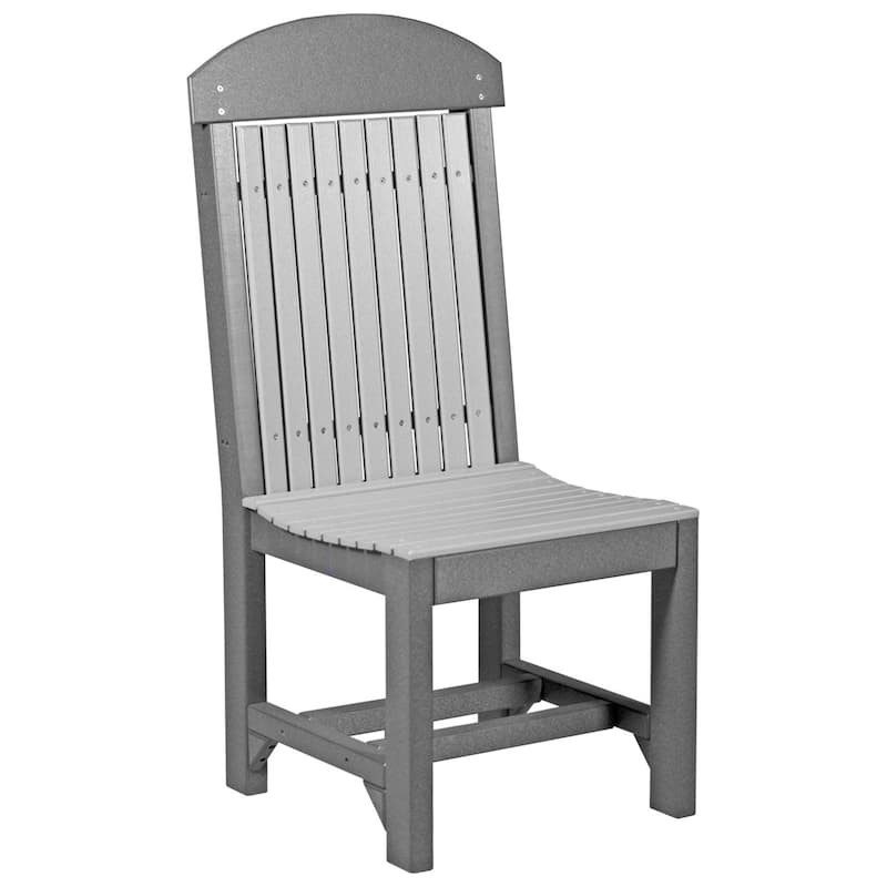 Set of 4 Poly Lumber Classic Dining Chairs - Side Chair - Dove Gray & Slate - Dining Height