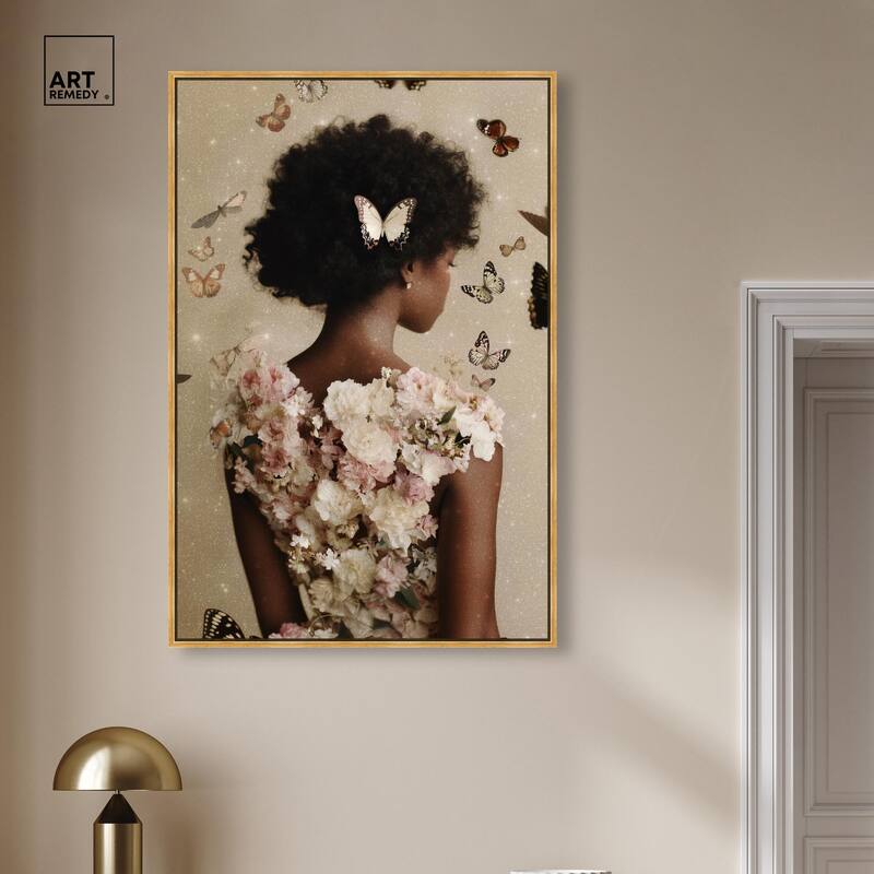 Butterfly Bloom Dress II Canvas by Art Remedy