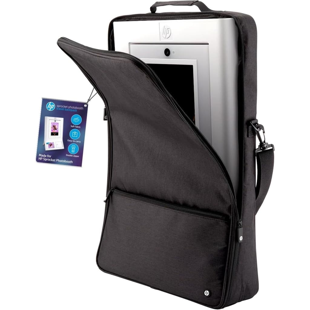 HP Premium Carrying Padded Storage Case w/Removable Shoulder Strap for Sprocket Photobooth (Black) - Black