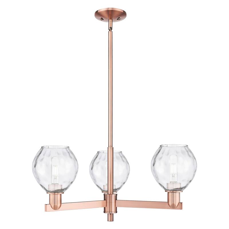 Innovations Lighting Endless Possibilities Arcadia - Waverly - 3 Light 28" Stem Hung Chandelier - Antique Copper