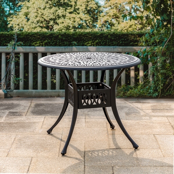 Round aluminum cheap patio table
