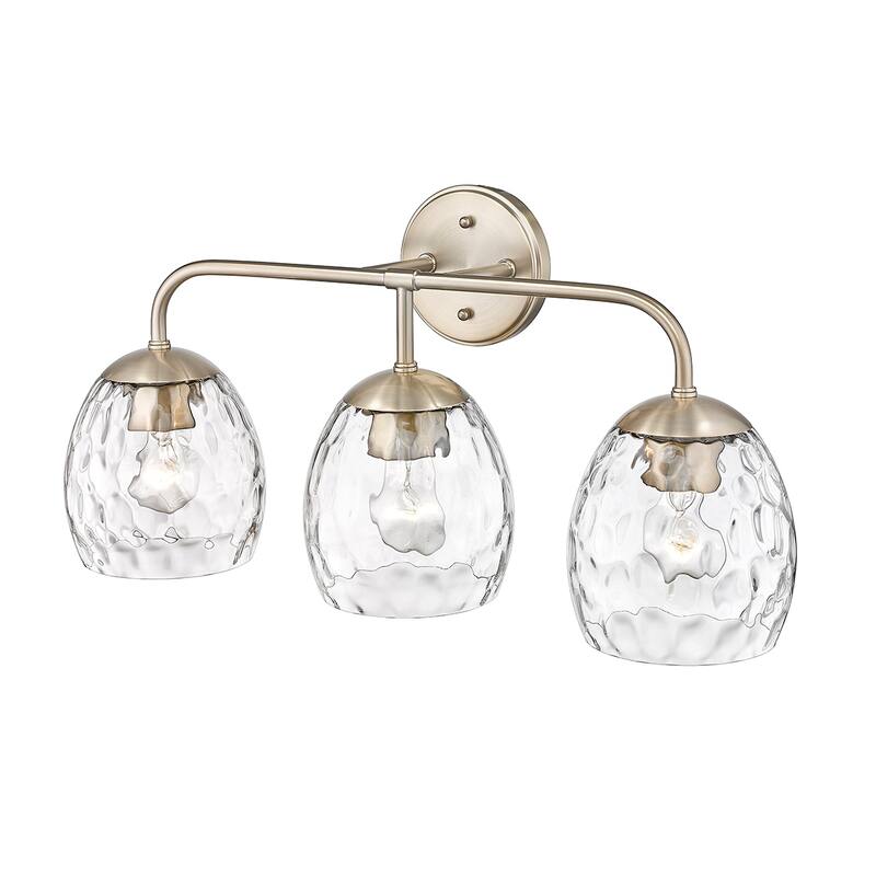 Millennium Lighting Gallos Vanity Light with Clear Thumbprint Glass Shades