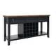 preview thumbnail 20 of 39, Eleanor Two-Tone Wood Wine Rack Buffet Server by iNSPIRE Q Classic Antique Dark Denim Base