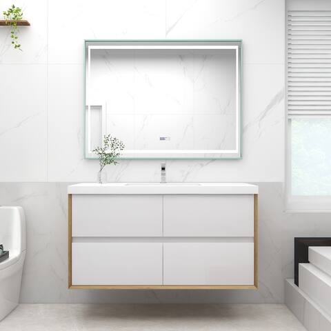 Selina 48" Wall Mounted Vanity with Single Sink
