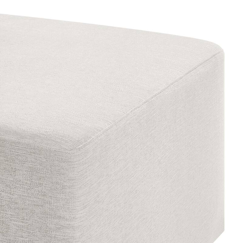 Callum 17"/28" Square Woven Heathered Fabric Upholstered Ottoman