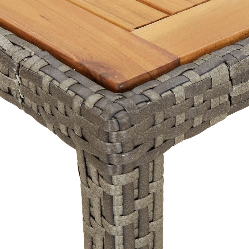vidaXL Solid Wood Acacia Patio Table Desk Furniture Black/Gray Multi Sizes