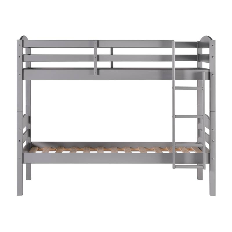 Walker Edison Solid Wood Convertible Twin-over-Twin Bunk Bed