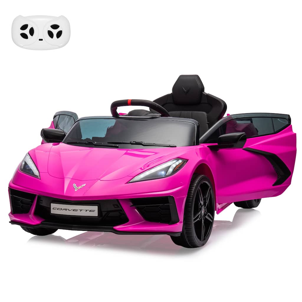 12V Kids Ride On Car Sports Licensed Corvette Electric Car Toy for Kids Best Gifts