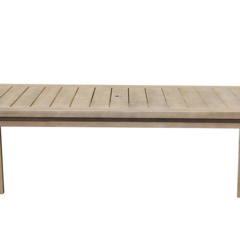 Neji 70 Inch Dining Table, Natural Brown Eucalyptus Wood Frame, Plank Top