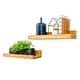 preview thumbnail 2 of 9, Handmade Rustic Luxe Floating Shelf, Set of 2