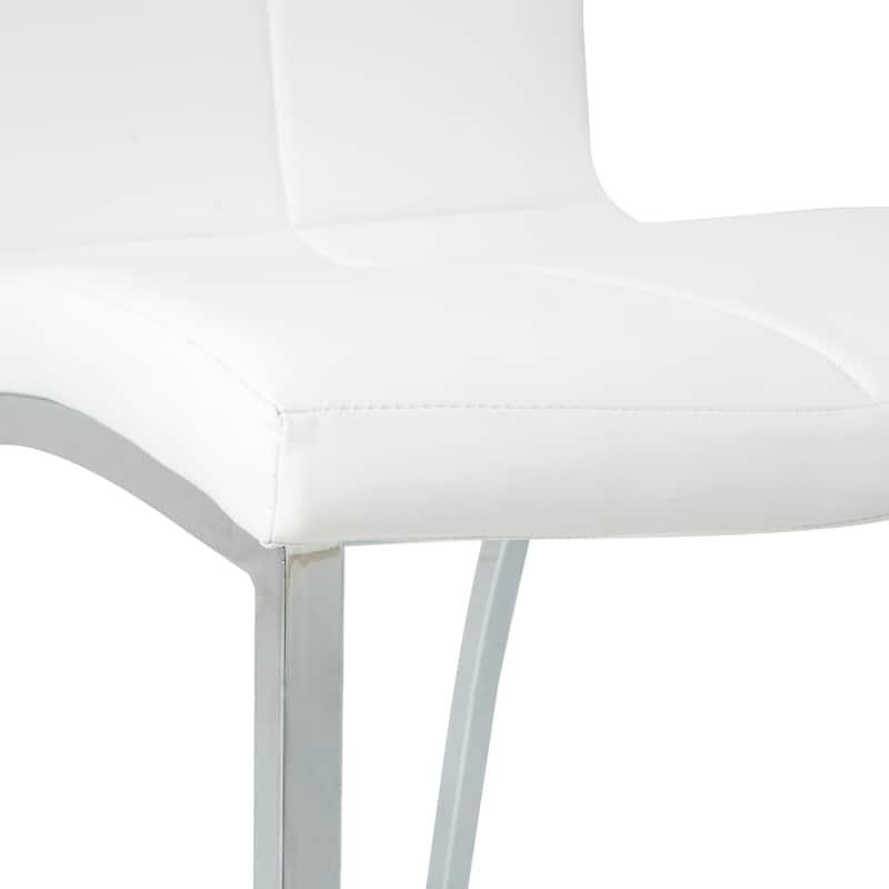 Modern PU seat dining chair living room chair upholstered chair, electroplated metal legs design, kitchen, living room,
