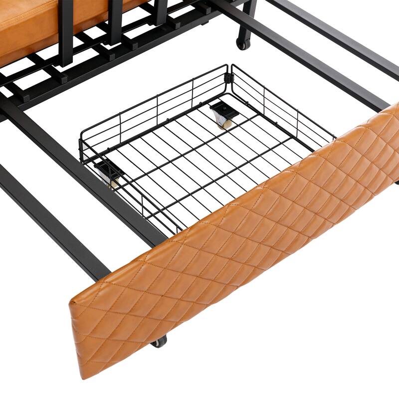 Modern Velvet Loveseat Couch with Pull Out Bed