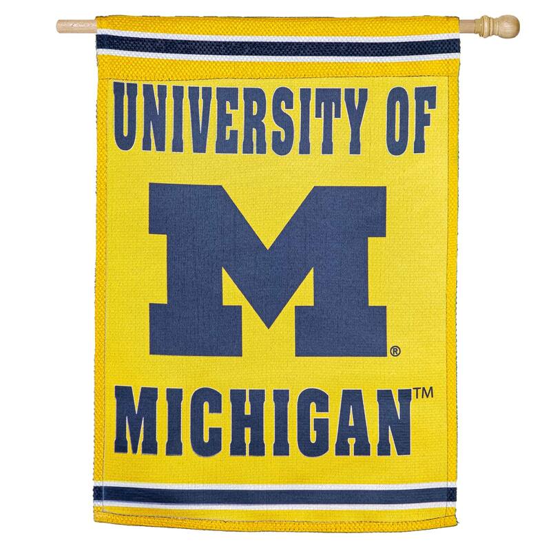 Embossed Suede Flag, House Size, University Of Michigan