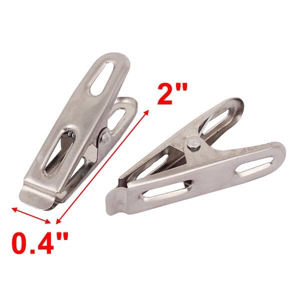 20PCS Stainless Steel Cloth Clip Metal Antislip Spring Loaded