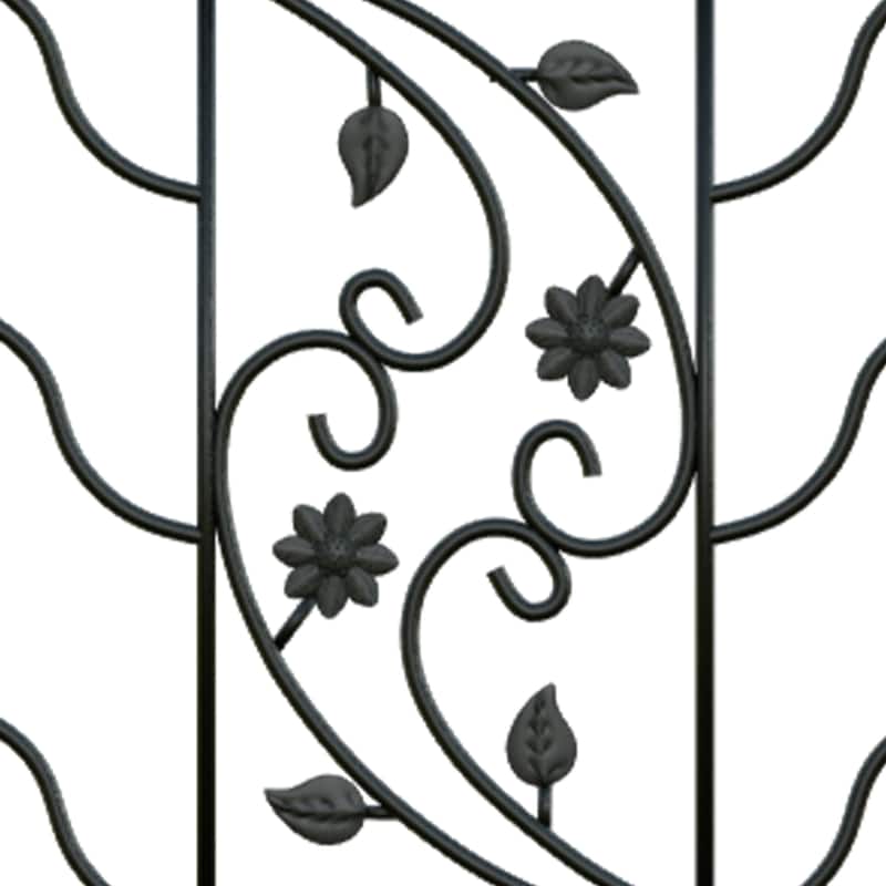 Black Iron Garden Wall Trellis Plant Climbing (Set of 2)