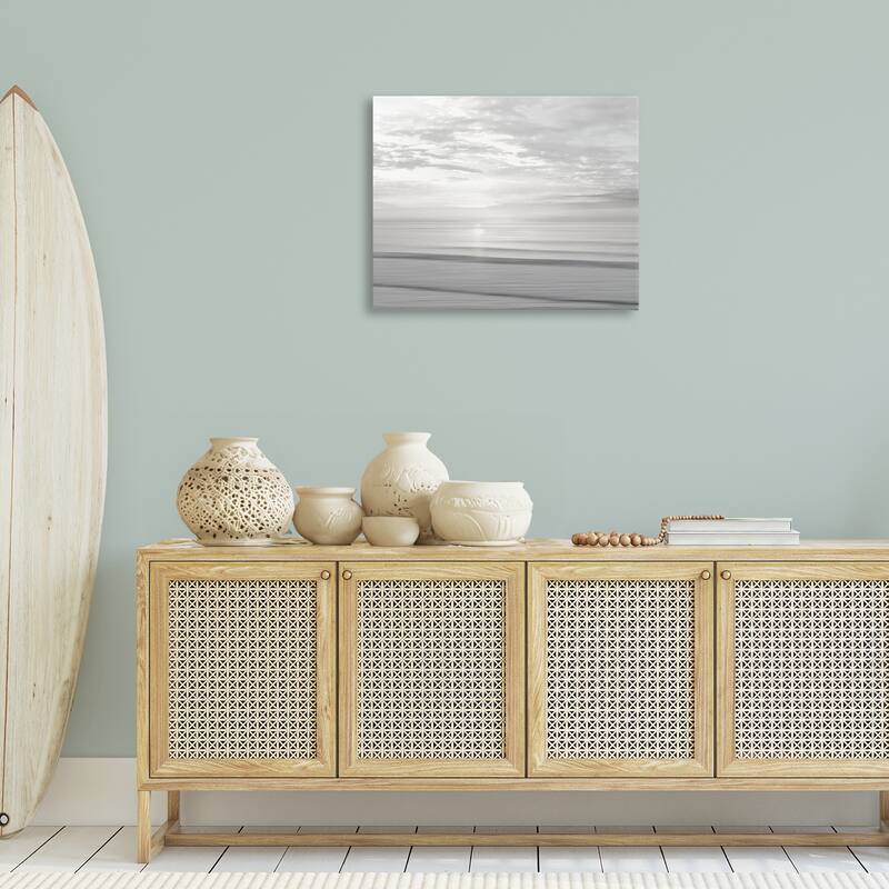 Stupell Soft Serene Beach Reflection Canvas Wall Art Design By Maggie Olsen