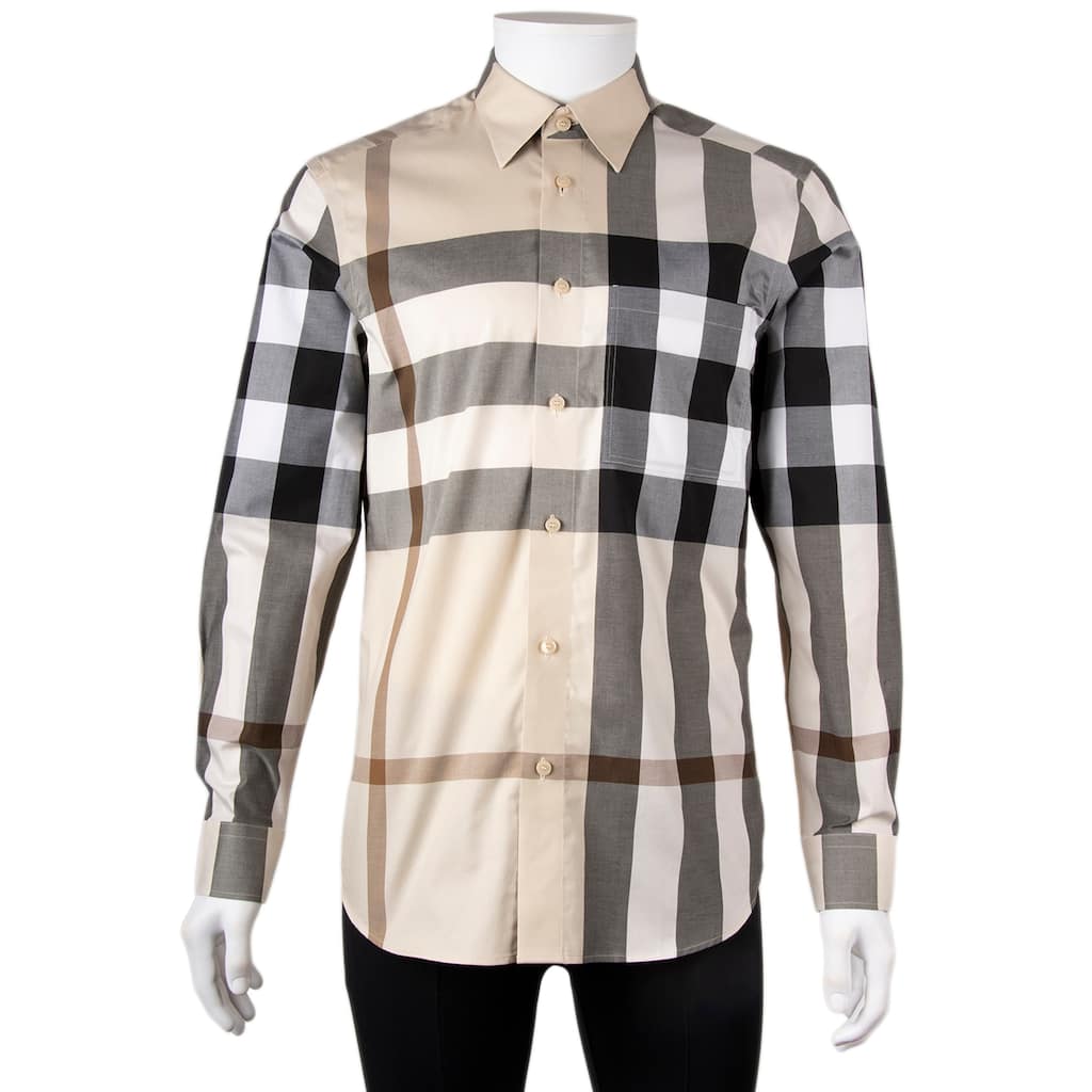 Burberry Men's Claverdon Regular Fit Check Cotton Shirt