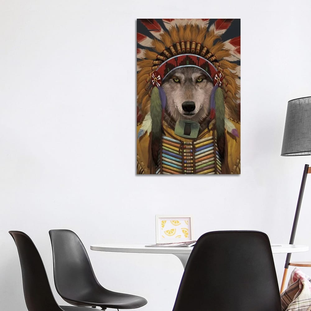 iCanvas "Wolf Spirit Chief" by Vincent Hie Canvas Print