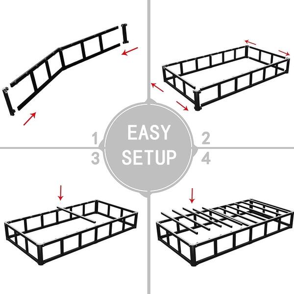 Portable Box Spring Heavy Duty Twin XL Box Spring with Silent Design and Easy Assembly ...