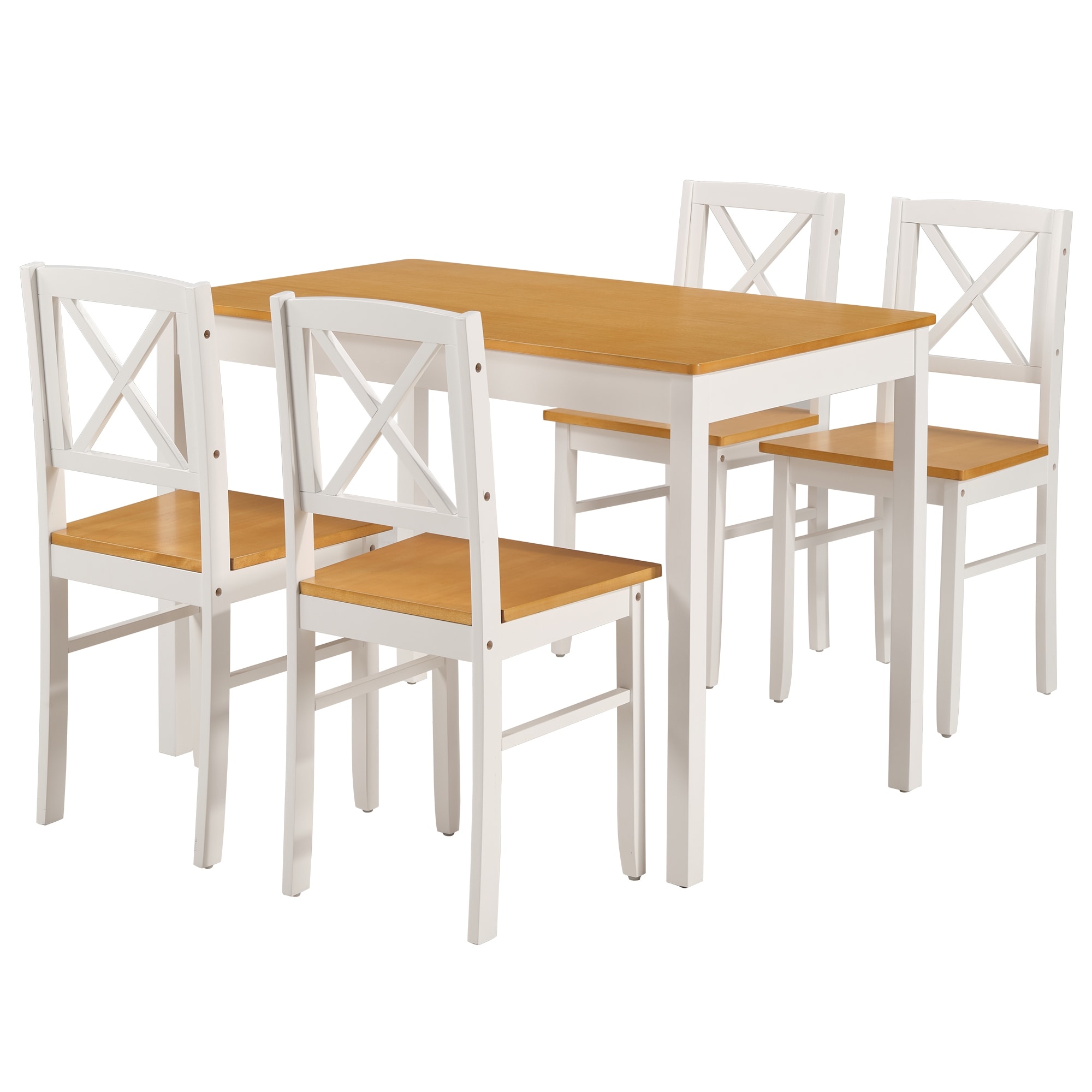 5-Piece Dining Table & Chairs Set with 4 Dining Chairs