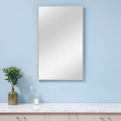 HomeRoots 59" Silver Metal Framed Accent Mirror
