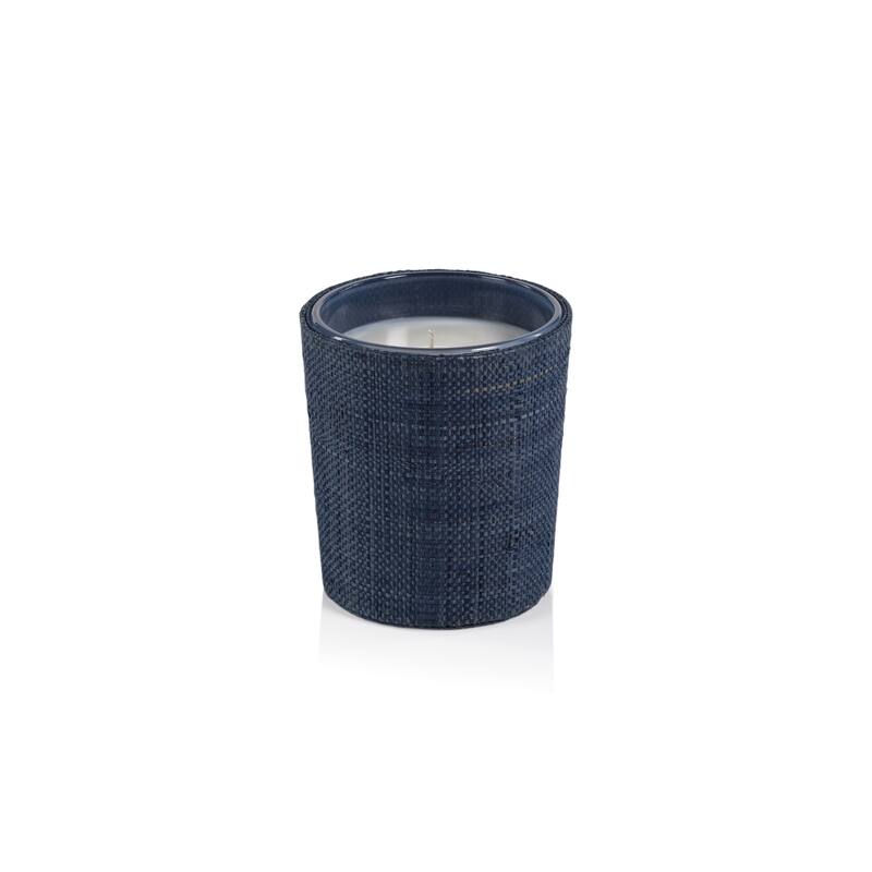 Sunset Beach Scented Candle in Natural Blue Raffia Basket - 12 oz