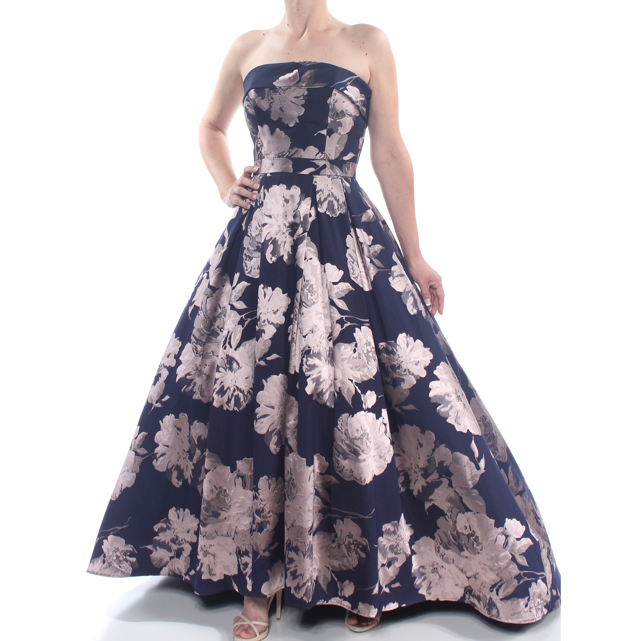 avery g floral ball gown