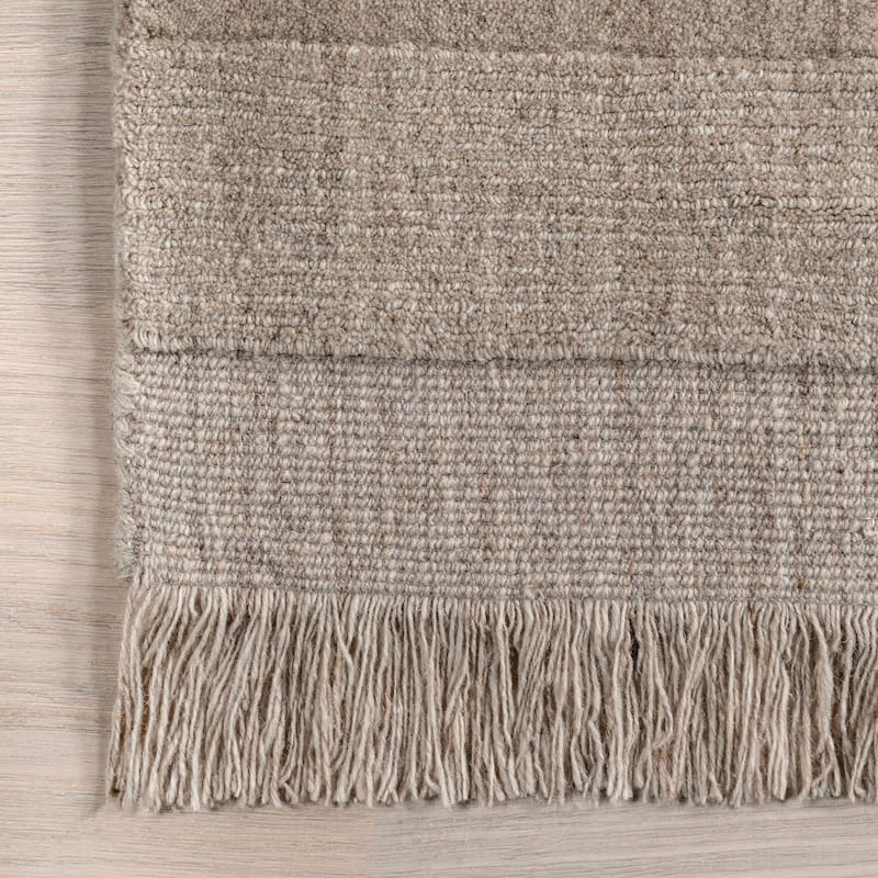 Mozai Fringed Wool-Blend Area Rug