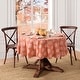preview thumbnail 12 of 13, Falling Leaves Jacquard Tablecloth Sienna - 60x84 Oval