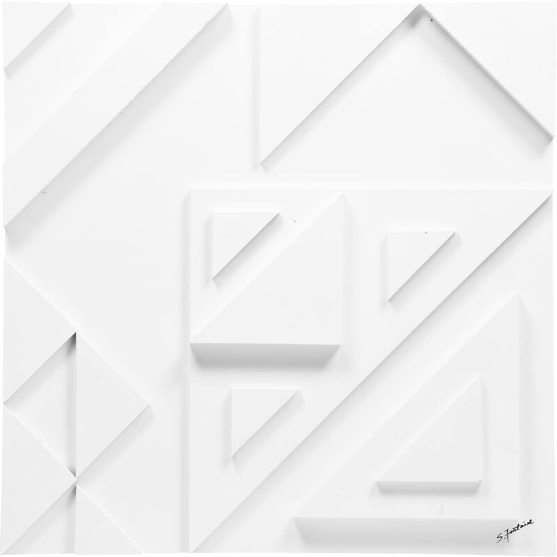 Renwil Vector Iii 24" Wide Wall Art, Off-white